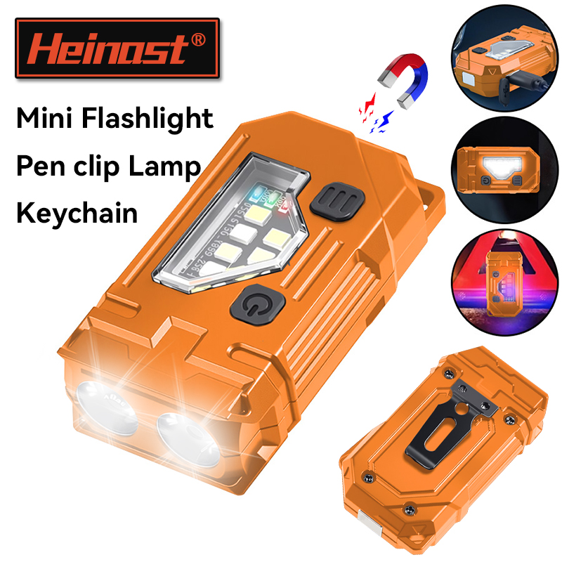 Outdoor Lighting Lumen - Mini llavero EDC, linterna magnética recargable,