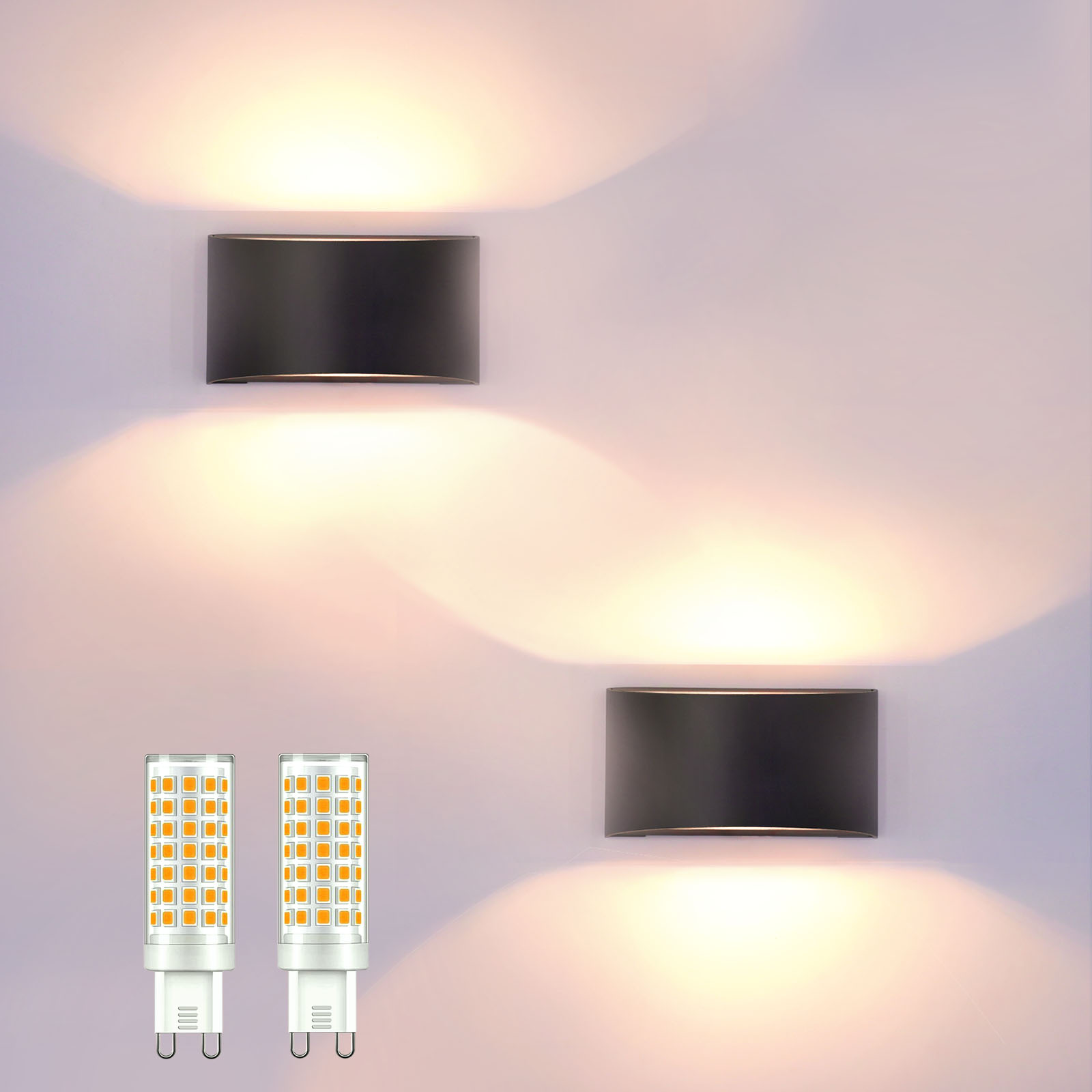 Outdoor Lighting Hardwired - Lámpara de pared moderna con tecnología