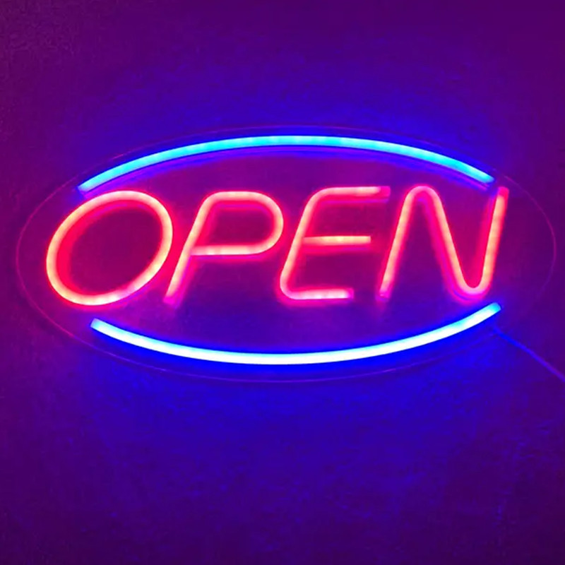 Outdoor Lighting For Store - Letrero LED de Neón Abierto, Letrero