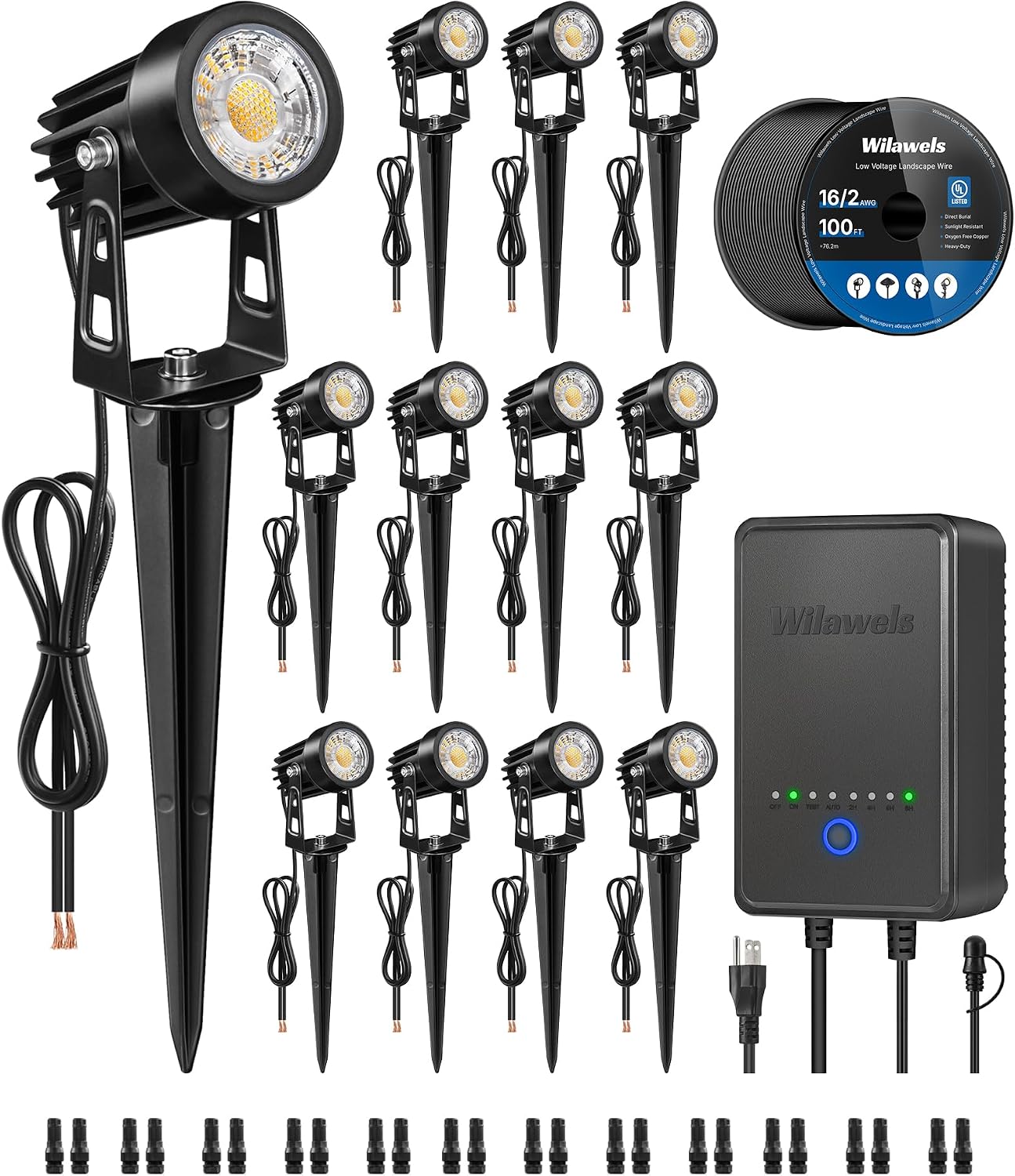 Outdoor Lighting Kit With Transformer - Kit de Iluminación LED para Jardín