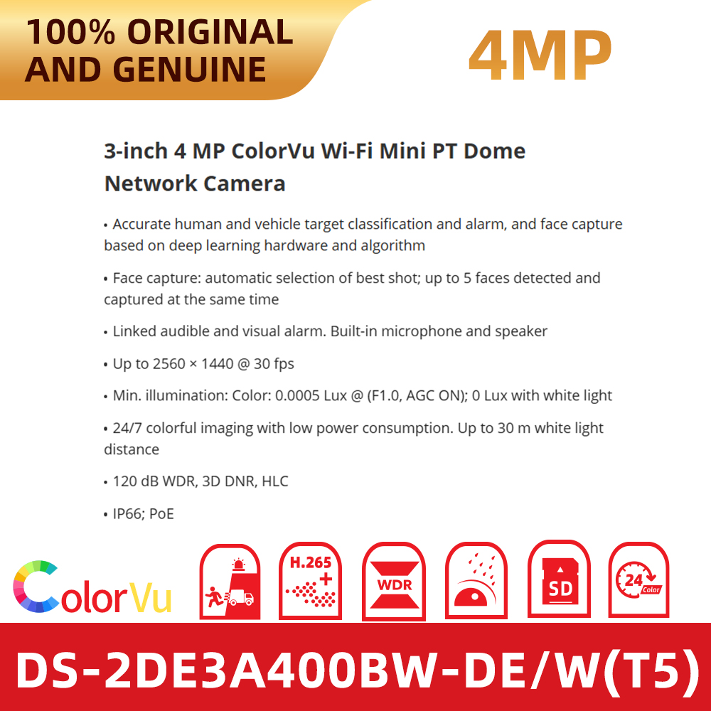 Cámara PTZ Wi-Fi Hikvision DS- - Outdoor Lighting No Electricity reseña y precio
