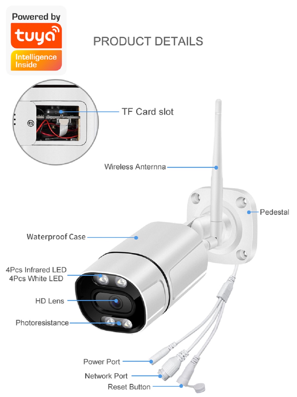 Cámara de Seguridad IP Tipo Ba - Outdoor Lighting No Electricity reseña y precio