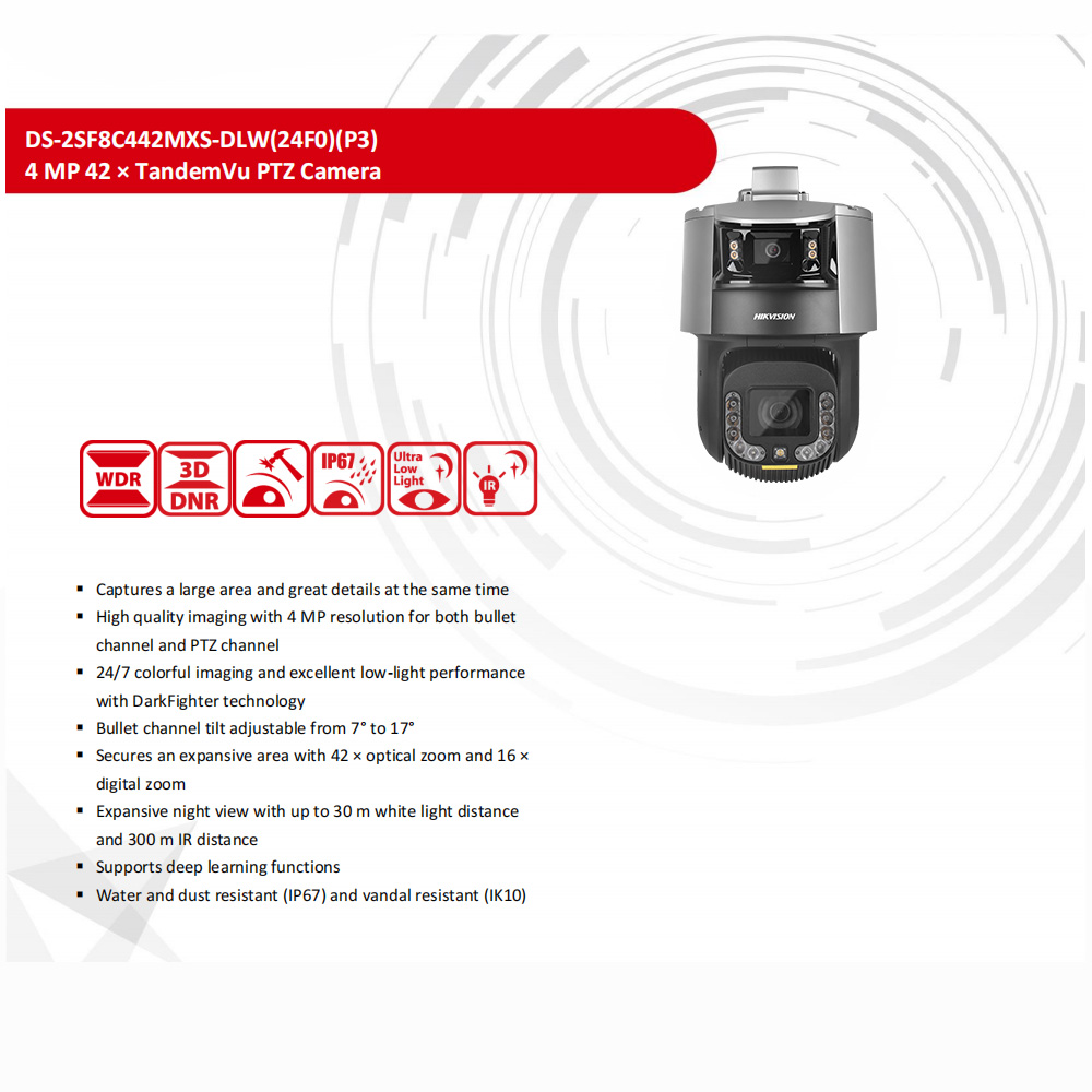 Cámara PTZ Hikvision DS-2SF8C4 - Outdoor Lighting No Electricity reseña y precio