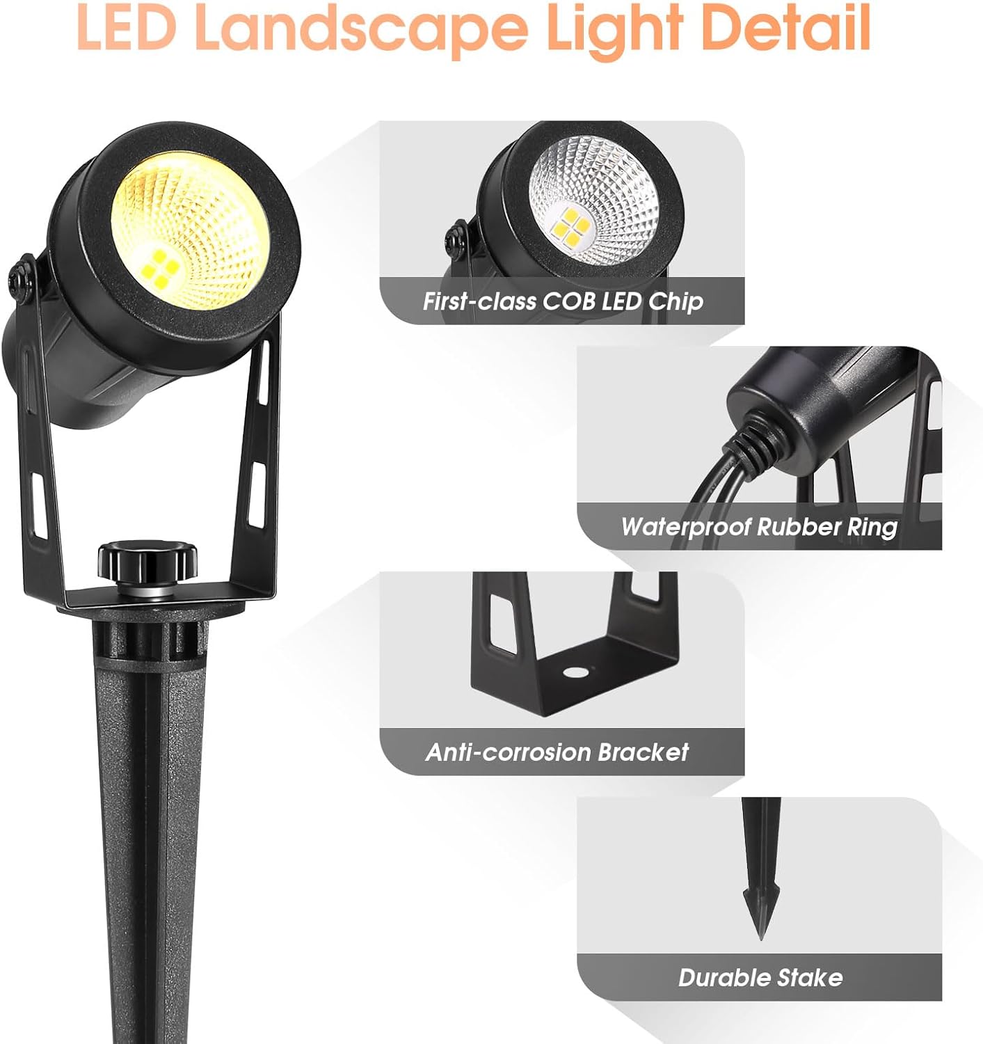 Paquete de 6 luces de paisaje  - Outdoor Lighting Low Voltage reseña y precio