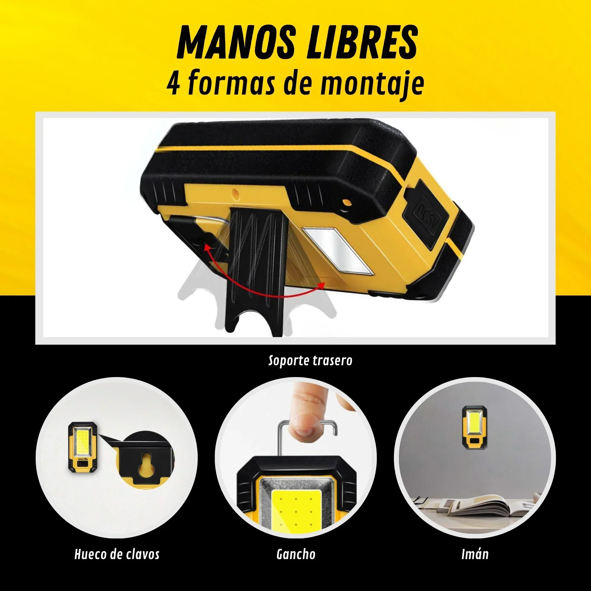 Luz de trabajo recargable port - Outdoor Lighting Lumen reseña y precio