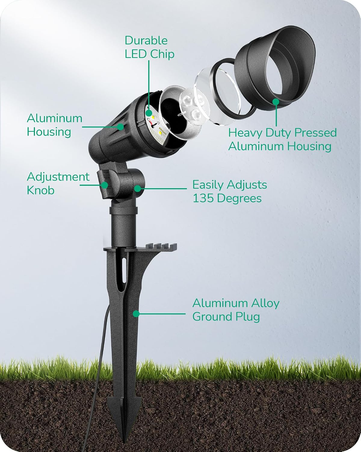 Foco de Bajo Voltaje con Carca - Outdoor Lighting Low Voltage reseña y precio