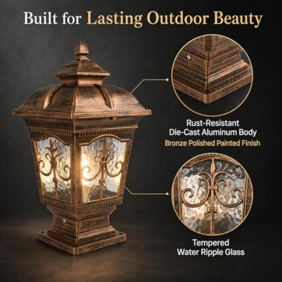 Lámpara de Poste para Exterior - Outdoor Lighting Hardwired reseña y precio
