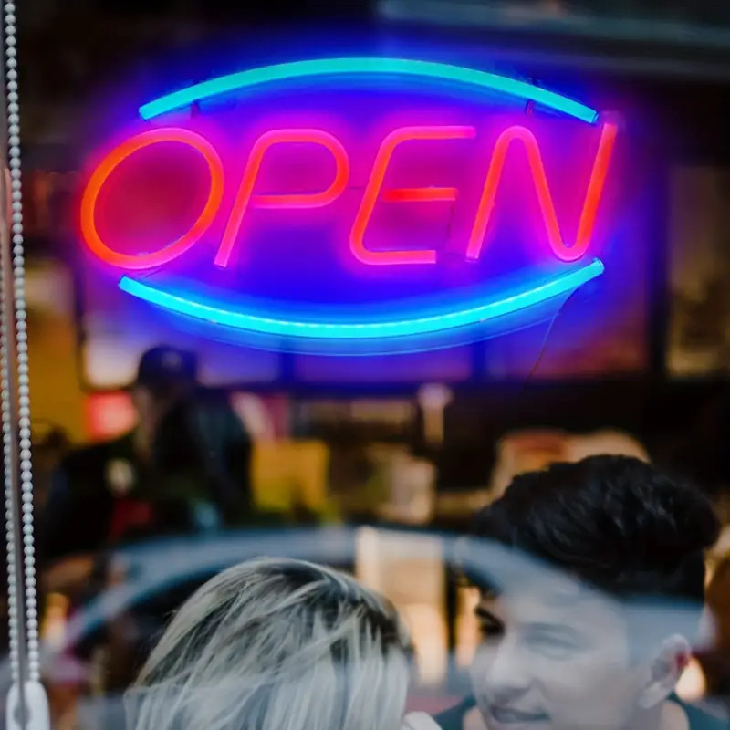 Letrero LED de Neón Abierto, L - Outdoor Lighting For Store reseña y precio