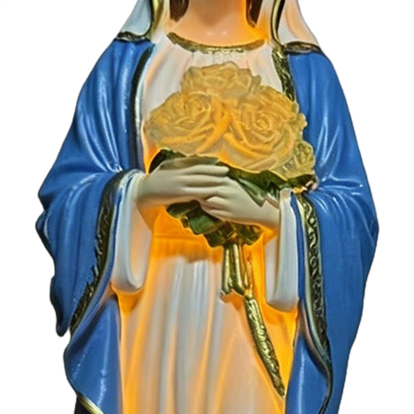Estatua solar de la Virgen Mar - Outdoor Lighting Battery Powered reseña y precio
