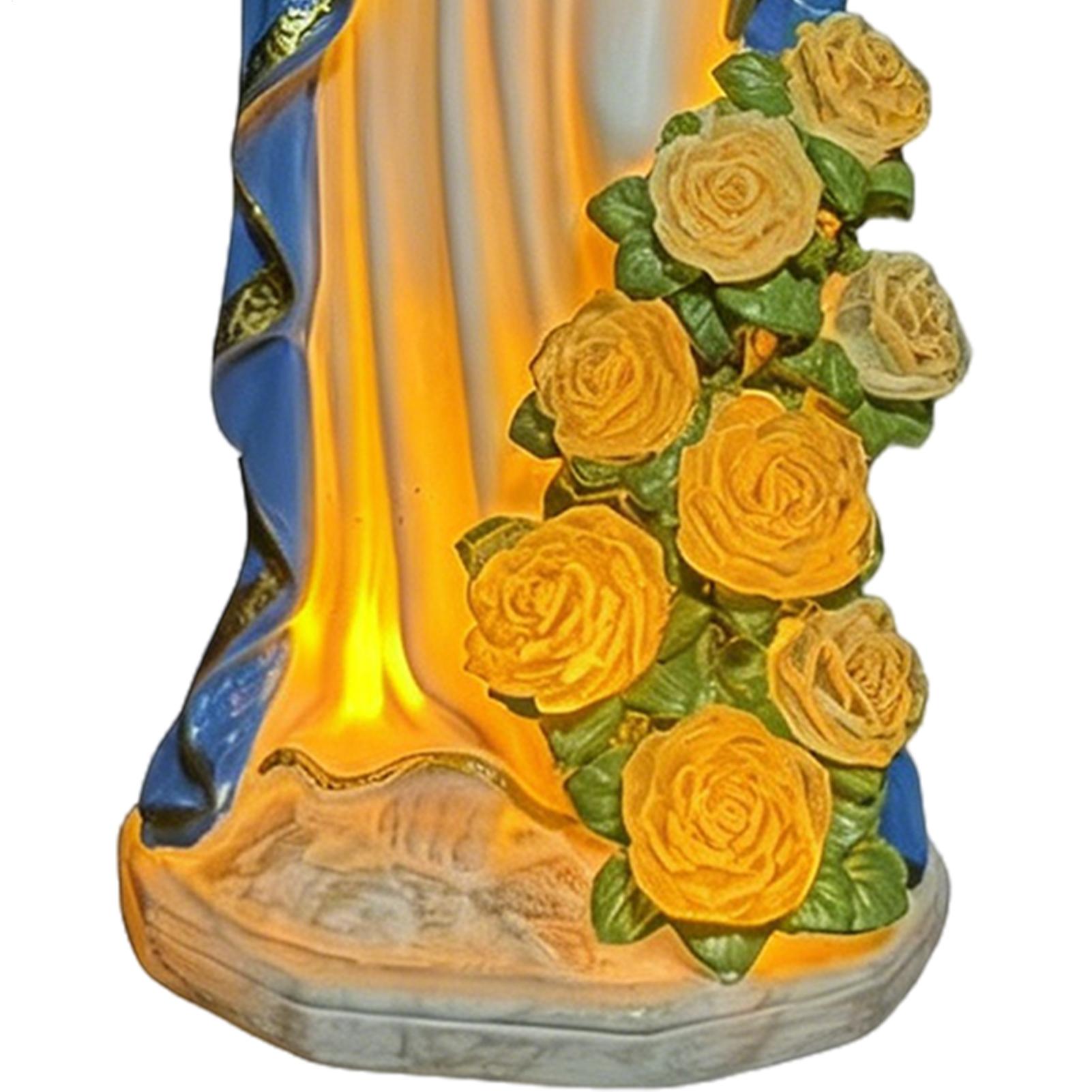 Estatua solar de la Virgen Mar - Outdoor Lighting Battery Powered reseña y precio