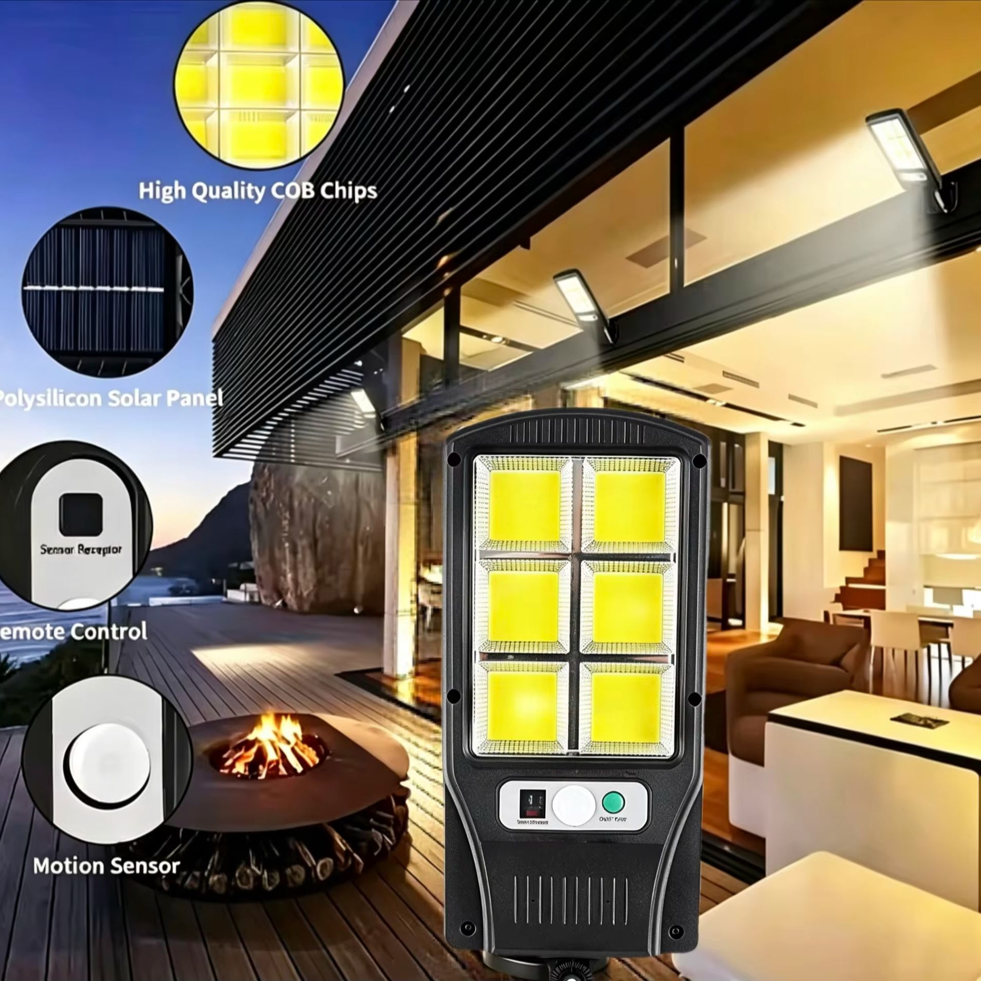 Potentes luces solares para ex - Outdoor Lighting No Electricity reseña y precio