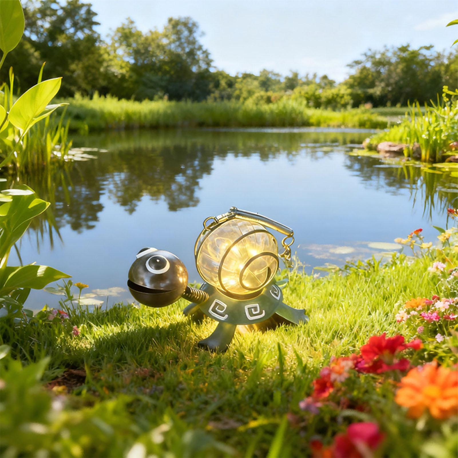 Estatua de tortuga solar para  - Solar Path Light reseña y precio